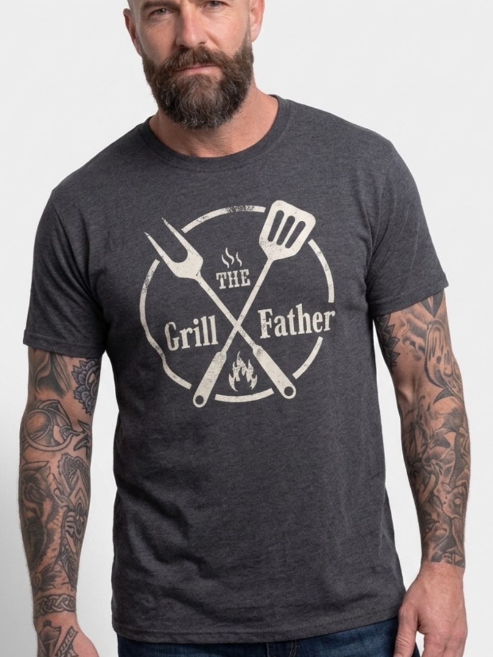 BNWT Jumpstart “The Grill Father” Graphic T-Shirt Men’s 2XL BBQ Dad Tee